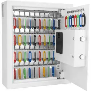 48-Key Wall Mount Key Cabinet Safe Digital Keypad Lock Box with Numbered Hooks, Drop Slot, Color Tags & Backup Keys Steel Construction for Home, Office, Business, School, Hotel 48-Key Wall Mount Key Cabinet Safe Digital Keypad Lock Box with Numbered Hooks, Drop Slot, Color Tags & Backup Keys Steel Construction for Home, Office, Business, School, Hotel