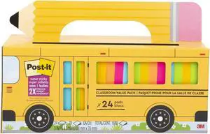 Super Sticky Notes, 24 Sticky Note Pads, 3 x 3 in, School Supplies, Office Products, Notes for Vertical Surfaces, Monitors, Walls and Windows, Bus Cabinet Pack (Pack of 8) Super Sticky Notes, 24 Sticky Note Pads, 3 x 3 in, School Supplies, Office Products, Notes for Vertical Surfaces, Monitors, Walls and Windows, Bus Cabinet Pack (Pack of 8)