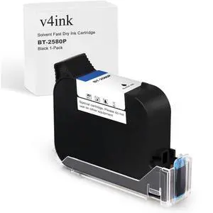 Bentsai BT-2580P Black Ink Cartridge 42ml Solvent Fast Dry Ink Replacement for Handheld Inkjet Printer BT-HH6105B2, BT-HH6105B3, B10 Bentsai BT-2580P Black Ink Cartridge 42ml Solvent Fast Dry Ink Replacement for Handheld Inkjet Printer BT-HH6105B2, BT-HH6105B3, B10