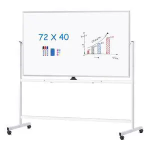 Rolling Whiteboard 72x40, Large Double-Sided White Board Dry Erase on Wheels, Giant Magnetic White Board Standing for Office, School, Home Office, Homeschool (Sliver) Rolling Whiteboard 72x40, Large Double-Sided White Board Dry Erase on Wheels, Giant Magnetic White Board Standing for Office, School, Home Office, Homeschool (Sliver)