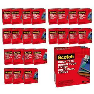 Book Tape, 2 in x 540 in Rolls, 24-Pack | Excellent for Repairing, Reinforcing, Protecting, Covering, Model 845 Book Tape, 2 in x 540 in Rolls, 24-Pack | Excellent for Repairing, Reinforcing, Protecting, Covering, Model 845