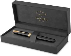 Sonnet Fountain Pen Black Lacquer with Gold Trim Medium Nib (1931495) Sonnet Fountain Pen Black Lacquer with Gold Trim Medium Nib (1931495)