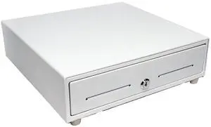CD3-1313 4 Bill / 5 Coin Value Series Mini Cash Drawer with 2 Media Slots and Included Cable (13" x 13") - White CD3-1313 4 Bill / 5 Coin Value Series Mini Cash Drawer with 2 Media Slots and Included Cable (13" x 13") - White
