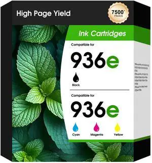 936e 936 High Yield Ink Cartridges 4 Pack Compatible with HP 9125e 9135e | 936 936e 936xl Ink (7450+ Pages) Work for OfficeJet Pro 9120 9125 9130 9135 9110b 9130b 9125e 9135e, Wide Format 9720e 9730e 936e 936 High Yield Ink Cartridges 4 Pack Compatible with HP 9125e 9135e | 936 936e 936xl Ink (7450+ Pages) Work for OfficeJet Pro 9120 9125 9130 9135 9110b 9130b 9125e 9135e, Wide Format 9720e 9730e