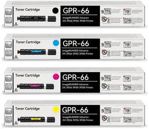 GPR66 GPR-66 Toner Cartridge 5753C003AA 5754C003AA 5755C003AA 5756C003AA | Replacement for Canon ImageRUNNER Advance DX 3926i 3935i 3930i Printer Toner (Black Magenta Yellow Cyan) GPR66 GPR-66 Toner Cartridge 5753C003AA 5754C003AA 5755C003AA 5756C003AA | Replacement for Canon ImageRUNNER Advance DX 3926i 3935i 3930i Printer Toner (Black Magenta Yellow Cyan)
