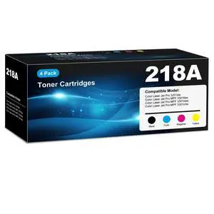 218A Toner Cartridges 4 Pack 3301sdw 3301fdw 3301 (with Chip) Compatible for HP 218A 218X W2180A 218 Toner for Color Laser Jet Pro MFP 3301fdw 3301cdw 3201dw Printer Ink (Black Cyan Yellow Magenta) 218A Toner Cartridges 4 Pack 3301sdw 3301fdw 3301 (with Chip) Compatible for HP 218A 218X W2180A 218 Toner for Color Laser Jet Pro MFP 3301fdw 3301cdw 3201dw Printer Ink (Black Cyan Yellow Magenta)