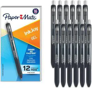 InkJoy Gel Pens, Retractable, Fine Point (0.5mm), Black Ink,Comfortable Grip, Writing, Teacher Supplies, 12 Count (Pack of 12) InkJoy Gel Pens, Retractable, Fine Point (0.5mm), Black Ink,Comfortable Grip, Writing, Teacher Supplies, 12 Count (Pack of 12)