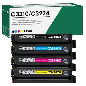 C3210K0 C3210C0 C3210M0 C3210Y0 Toner Cartridge (with Chip) Replacement for Lexmark C3224 Toner Cartridges Black Cyan Magenta Yellow for C3224 C3326 C3426 MC3224 MC3326 MC3426 Printer Ink (4-Pack) C3210K0 C3210C0 C3210M0 C3210Y0 Toner Cartridge (with Chip) Replacement for Lexmark C3224 Toner Cartridges Black Cyan Magenta Yellow for C3224 C3326 C3426 MC3224 MC3326 MC3426 Printer Ink (4-Pack)
