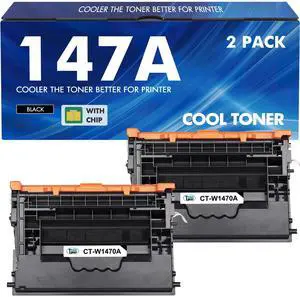 147A Black Toner Cartridge with Chip 147X W1470A M610 M612 2 Pack | Compatible for HP 147A 147X for HP LaserJet Enterprise M610n M611dn M611x M612dn M612x MFP M634h M635fht M635h M636fh Printer 147A Black Toner Cartridge with Chip 147X W1470A M610 M612 2 Pack | Compatible for HP 147A 147X for HP LaserJet Enterprise M610n M611dn M611x M612dn M612x MFP M634h M635fht M635h M636fh Printer