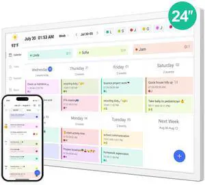 Digital Calendar, Smart WiFi Electronic Calendar&Chore Chart, IPS Touch Screen HD Display for Family Schedules, Share Moments Instantly from Anywhere (24) Digital Calendar, Smart WiFi Electronic Calendar&Chore Chart, IPS Touch Screen HD Display for Family Schedules, Share Moments Instantly from Anywhere (24)