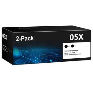 CE505X 05X Toner Cartridges Black (2-Pack) Laser Jet P2035 P2050 P2056 Compatible with HP 05A 05X Toner Cartridges for Laser Jet Enterprise P2035n P2055d P2055dn P2055x CE505X 05X Toner Cartridges Black (2-Pack) Laser Jet P2035 P2050 P2056 Compatible with HP 05A 05X Toner Cartridges for Laser Jet Enterprise P2035n P2055d P2055dn P2055x