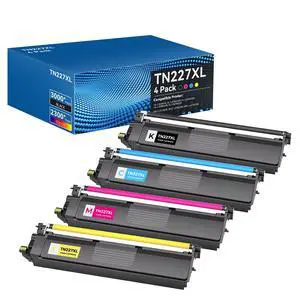 TN227 Toner Cartridges 4 Pack Compatible for Brother MFC-L3770CDW Printer | Compatible for Brother TN227 TN223 Toner HL-L3210CW HL-L3230CDW HL-L3290CDW MFC-L3710CW MFC-L3750CDW MFC-L3770CDW Printer TN227 Toner Cartridges 4 Pack Compatible for Brother MFC-L3770CDW Printer | Compatible for Brother TN227 TN223 Toner HL-L3210CW HL-L3230CDW HL-L3290CDW MFC-L3710CW MFC-L3750CDW MFC-L3770CDW Printer