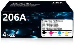 206A Toner Cartridges Replacement for HP206A toner cartridge (4Pack) | Works Color LaserJet Pro MFP M283fdw M255dw M283cdw M283fdn M255nw M255dw M282nw printer toner 206A Toner Cartridges Replacement for HP206A toner cartridge (4Pack) | Works Color LaserJet Pro MFP M283fdw M255dw M283cdw M283fdn M255nw M255dw M282nw printer toner