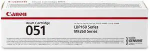 Genuine 051 Black Drum Cartridge Compatible with LBP162dw, MF260 Series Genuine 051 Black Drum Cartridge Compatible with LBP162dw, MF260 Series