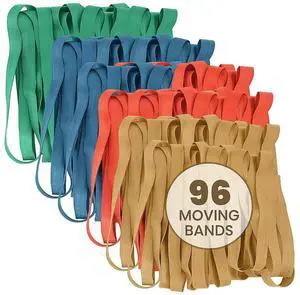 96 Pack Moving Bands & Moving Blankets Heavy-Duty Rubber Mover Bands in 4 Sizes 24 Each of 25", 30", 36", 42" Secures Furniture, Drawers, Supplies 96 Pack Moving Bands & Moving Blankets Heavy-Duty Rubber Mover Bands in 4 Sizes 24 Each of 25", 30", 36", 42" Secures Furniture, Drawers, Supplies