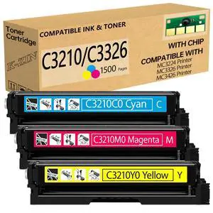 C3224 C3326 Toner Cartridge(1500 Pages,with Chip) Compatible with Lexmark C3210C0 C3210M0 C3210Y0 Toner Work for C3224 MC3426 MC3326 C3326 C3426 MC3224 Printer (Cyan Magent Yellow) C3224 C3326 Toner Cartridge(1500 Pages,with Chip) Compatible with Lexmark C3210C0 C3210M0 C3210Y0 Toner Work for C3224 MC3426 MC3326 C3326 C3426 MC3224 Printer (Cyan Magent Yellow)