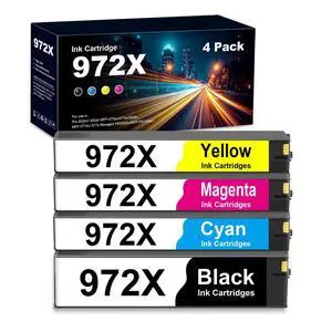 972X Ink Cartridges Replacement for HP 972X 972A 972 for PageWide Pro MFP 477dw 452dw 577dw 552dw 452dn 477d Printers (4-Pack, Black Cyan Yellow Magenta) 972X Ink Cartridges Replacement for HP 972X 972A 972 for PageWide Pro MFP 477dw 452dw 577dw 552dw 452dn 477d Printers (4-Pack, Black Cyan Yellow Magenta)