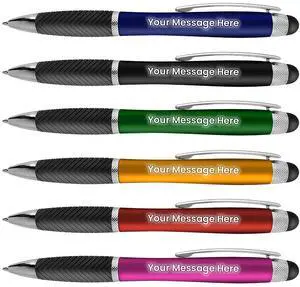 Personalized Pens-80 Pack Bulk-Free Laser Engraving - 3 In Ballpoint Pen, Stylus and Light Up Personalized Area, Custom Business Name, Text, Logo or Gift Message, For Parties and Events, Assorted Personalized Pens-80 Pack Bulk-Free Laser Engraving - 3 In Ballpoint Pen, Stylus and Light Up Personalized Area, Custom Business Name, Text, Logo or Gift Message, For Parties and Events, Assorted