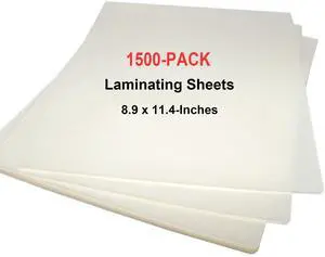 Laminating Sheets, 3 Mil Clear Thermal Laminating Pouches 8.9 x 11.4 Inches Laminate Sheet Paper for Laminator, 1500-Pack Laminating Sheets, 3 Mil Clear Thermal Laminating Pouches 8.9 x 11.4 Inches Laminate Sheet Paper for Laminator, 1500-Pack