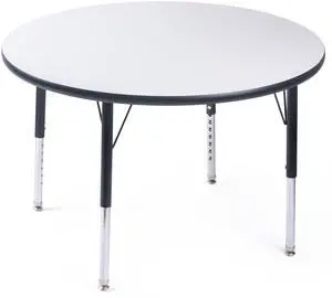 Round Activity Kids Table About 36 inch (90cm) - Height Adjustable Legs - Durable Spray Edge - for Commercial Spaces Round Activity Kids Table About 36 inch (90cm) - Height Adjustable Legs - Durable Spray Edge - for Commercial Spaces