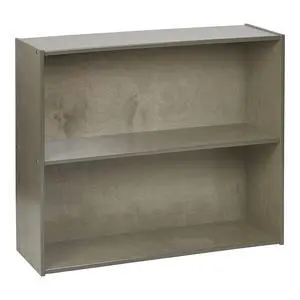 Birch Streamline 2-Shelf Storage Cabinet, 30in High, Classroom Furniture, Grey Wash Birch Streamline 2-Shelf Storage Cabinet, 30in High, Classroom Furniture, Grey Wash