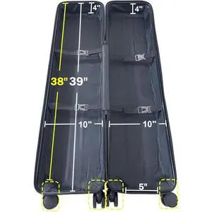 39" L x 10" W x 8" H Trade Show Shipping Case for Roll Up Banner Stands with Handles and Shoulder Strap Travel Hard Carrying Case inside size: (39" L x 10" W x 8" H) NEW39 39" L x 10" W x 8" H Trade Show Shipping Case for Roll Up Banner Stands with Handles and Shoulder Strap Travel Hard Carrying Case inside size: (39" L x 10" W x 8" H) NEW39