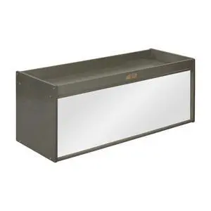 Double-Sided Storage Cabinet with Activity Top and Mirror, Classroom Furniture, Grey Wash Double-Sided Storage Cabinet with Activity Top and Mirror, Classroom Furniture, Grey Wash