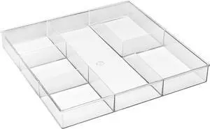 6-Section Clear Drawer Organizer (Pack of 6) 6-Section Clear Drawer Organizer (Pack of 6)