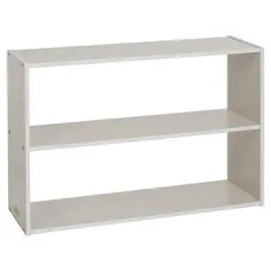 Streamline 2-Shelf Double-Sided Storage Cabinet, 24in, Classroom Furniture, White Wash Streamline 2-Shelf Double-Sided Storage Cabinet, 24in, Classroom Furniture, White Wash