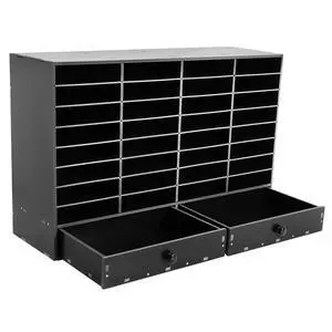 32 Compartments Literature Organizer with 2 Drawers Adjustable Shelves Mail Sorter Organizer Desktop Literature Sorter Home & Office Classroom Mailbox Mailrooms Organization (Black) 32 Compartments Literature Organizer with 2 Drawers Adjustable Shelves Mail Sorter Organizer Desktop Literature Sorter Home & Office Classroom Mailbox Mailrooms Organization (Black)