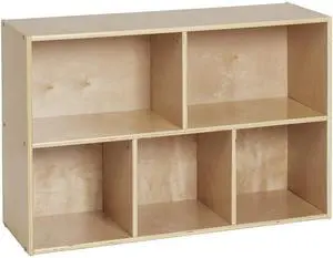 Streamline 5-Compartment Storage Cabinet, 24in, Classroom Furniture, Natural Streamline 5-Compartment Storage Cabinet, 24in, Classroom Furniture, Natural