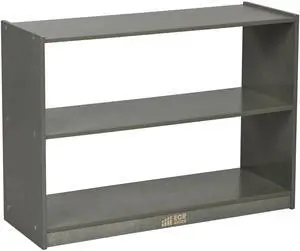 2-Shelf Mobile Double-Sided Storage Cabinet, Classroom Furniture, Grey Wash 2-Shelf Mobile Double-Sided Storage Cabinet, Classroom Furniture, Grey Wash