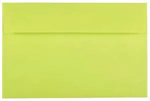 A9 Colored Invitation Envelopes with Peel & Seal Closure - 5 3/4 x 8 3/4 - Ultra Lime Green - Bulk 1000/Carton A9 Colored Invitation Envelopes with Peel & Seal Closure - 5 3/4 x 8 3/4 - Ultra Lime Green - Bulk 1000/Carton