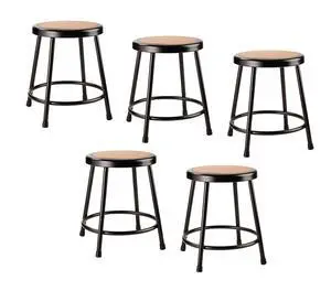6218-10-CN 18" Heavy Duty Steel Stool, Black, Pack of 5 6218-10-CN 18" Heavy Duty Steel Stool, Black, Pack of 5