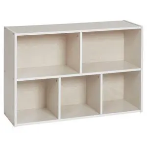 Streamline 5-Compartment Storage Cabinet, 24in, Classroom Furniture, White Wash Streamline 5-Compartment Storage Cabinet, 24in, Classroom Furniture, White Wash