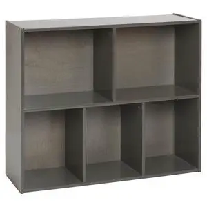 Streamline 5-Compartment Storage Cabinet, 30in, Classroom Furniture, Grey Wash Streamline 5-Compartment Storage Cabinet, 30in, Classroom Furniture, Grey Wash