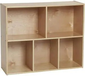 Streamline 5-Compartment Single-Sided Storage Cabinet, 30in, Kids Furniture, Natural Streamline 5-Compartment Single-Sided Storage Cabinet, 30in, Kids Furniture, Natural