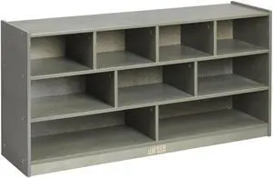 Mobile Building Block Storage Cabinet, Large, Classroom Furniture, Grey Wash Mobile Building Block Storage Cabinet, Large, Classroom Furniture, Grey Wash