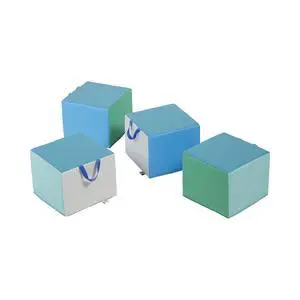 SoftZone Children's Cozy Cube Seat with Handle, Classroom Furniture, Contemporary, 4-Piece SoftZone Children's Cozy Cube Seat with Handle, Classroom Furniture, Contemporary, 4-Piece