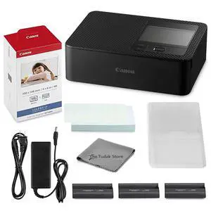 Selphy CP1500 Photo Printer Bundle (Black) with KP-108 Paper (108 Sheets) 3 Color Ink Cartridges & Tudak Cleaning Cloth Wireless Compact Dye-Sub Printer Kit Selphy CP1500 Photo Printer Bundle (Black) with KP-108 Paper (108 Sheets) 3 Color Ink Cartridges & Tudak Cleaning Cloth Wireless Compact Dye-Sub Printer Kit