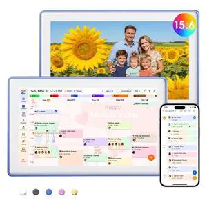 15.6" Digital Calendar, No Subscription Smart Family Planner, Interactive Touchscreen Electronic Wall Calendar, Photo Display, Meals, Chore Chart & Tasks, Wall & Desk Mountable (Ultramarine) 15.6" Digital Calendar, No Subscription Smart Family Planner, Interactive Touchscreen Electronic Wall Calendar, Photo Display, Meals, Chore Chart & Tasks, Wall & Desk Mountable (Ultramarine)