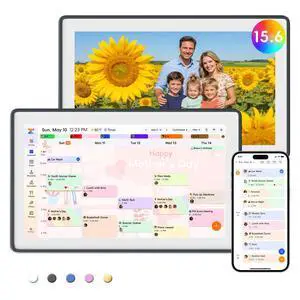 15.6" Digital Wall Calendar Frame Interactive Touchscreen Eletronic Calendars, Smart Family Planner for Schedule, Photo Display, Meals, Chore Chart & Tasks, Wall & Desk Mountable (Dark Gray) 15.6" Digital Wall Calendar Frame Interactive Touchscreen Eletronic Calendars, Smart Family Planner for Schedule, Photo Display, Meals, Chore Chart & Tasks, Wall & Desk Mountable (Dark Gray)