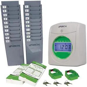 HN3500 Advanced Time Clock Bundle for Small Business: Complete Employee Time Tracking System with 100 Time Cards, 2 Racks, 2 Ribbons, and 6 Keys HN3500 Advanced Time Clock Bundle for Small Business: Complete Employee Time Tracking System with 100 Time Cards, 2 Racks, 2 Ribbons, and 6 Keys