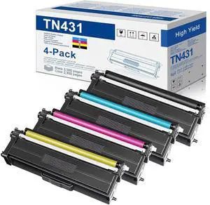 TN-431 TN431 Toner Cartridges 4-Pack Compatible TN431BK TN431C TN431Y TN431M Replacement for Brother TN431 TN433 MFC-L8900CDW HL-L8360CDW HL-L8260CDW MFC-l9570CDW Printer Toner, TN431 4PK TN-431 TN431 Toner Cartridges 4-Pack Compatible TN431BK TN431C TN431Y TN431M Replacement for Brother TN431 TN433 MFC-L8900CDW HL-L8360CDW HL-L8260CDW MFC-l9570CDW Printer Toner, TN431 4PK