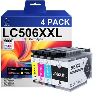 LC506XXL Ink Cartridges Replacement for Brother LC506 LC506XL LC506XXL4PK Super High Yield Up to 12500 Pages for Brother Printer MFC-J4355DW MFC-J4555DW MFC-J4557DW MFC-J6560DW(BK/C/M/Y) LC506XXL Ink Cartridges Replacement for Brother LC506 LC506XL LC506XXL4PK Super High Yield Up to 12500 Pages for Brother Printer MFC-J4355DW MFC-J4555DW MFC-J4557DW MFC-J6560DW(BK/C/M/Y)