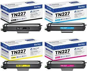 TN227 TN-227BK/C/M/Y High Yield Toner Cartridge 4 Pack Compatible TN227BK TN227C TN227M TN227Y Replacement for Brother TN227 TN-227 MFC-L3770CDW MFC-L3710CW Toner Printer TN227 TN-227BK/C/M/Y High Yield Toner Cartridge 4 Pack Compatible TN227BK TN227C TN227M TN227Y Replacement for Brother TN227 TN-227 MFC-L3770CDW MFC-L3710CW Toner Printer