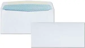 2500 #9 Business Envelopes, 3 7/8 x 8 7/8 Inches, Security Tinted, 24lb White Paper, Gummed Closure, 2500 Count 2500 #9 Business Envelopes, 3 7/8 x 8 7/8 Inches, Security Tinted, 24lb White Paper, Gummed Closure, 2500 Count