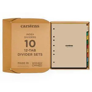 Heavy Duty Plastic Monthly Divider Set, 12-Tab, Multi-Color, for Side-Opening 3-Ring Binders, Case of 10 Heavy Duty Plastic Monthly Divider Set, 12-Tab, Multi-Color, for Side-Opening 3-Ring Binders, Case of 10