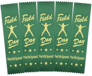 Field Day Participant Ribbons - 500 Green Bookmark Style Ribbons Field Day Participant Ribbons - 500 Green Bookmark Style Ribbons