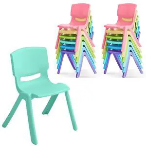 12Pcs Stackable School Chairs, Colorful Kids Plastic Chair for Toddlers with 11'' Seat, Kids Flexible Seating for Classroom Elementary, School, Daycare, Classroom Furniture (Light Colors-12PCS) 12Pcs Stackable School Chairs, Colorful Kids Plastic Chair for Toddlers with 11'' Seat, Kids Flexible Seating for Classroom Elementary, School, Daycare, Classroom Furniture (Light Colors-12PCS)